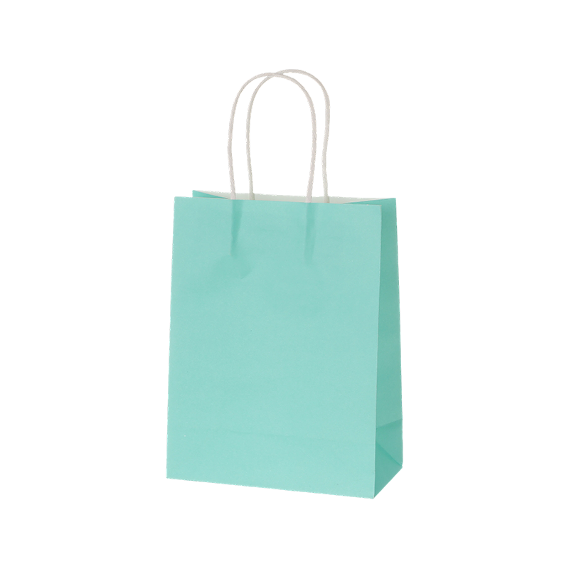 Bolsas de compras de papel Kraft de color caramelo con asas de papel retorcidas