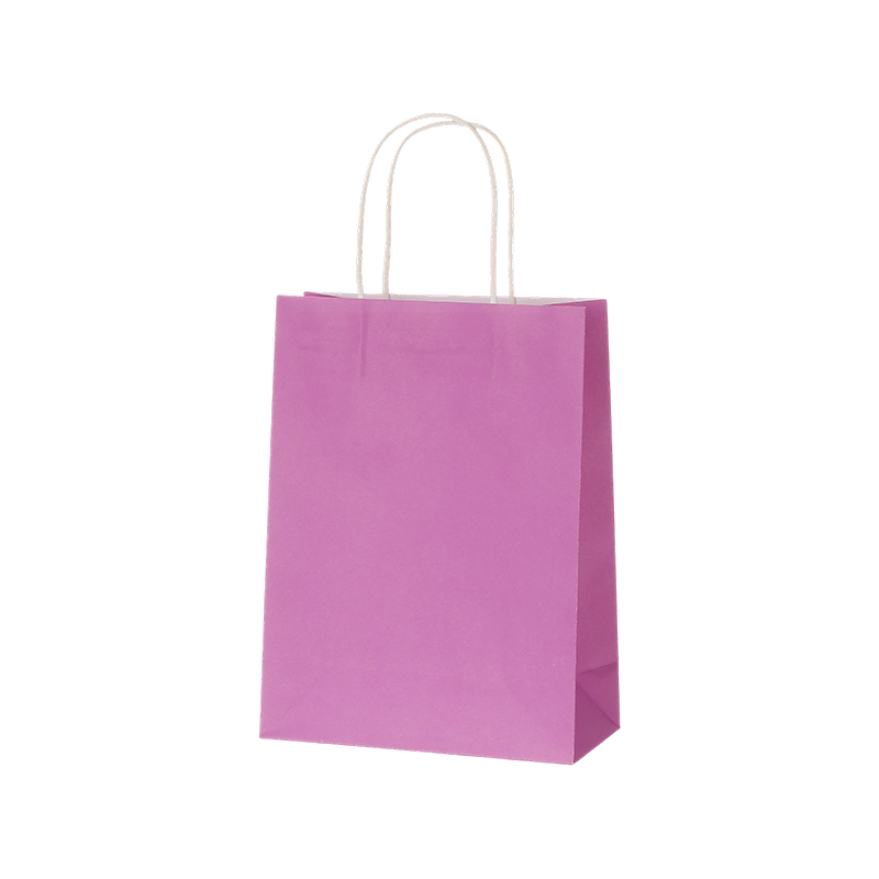 Bolsas de compras de papel Kraft de color caramelo con asas de papel retorcidas