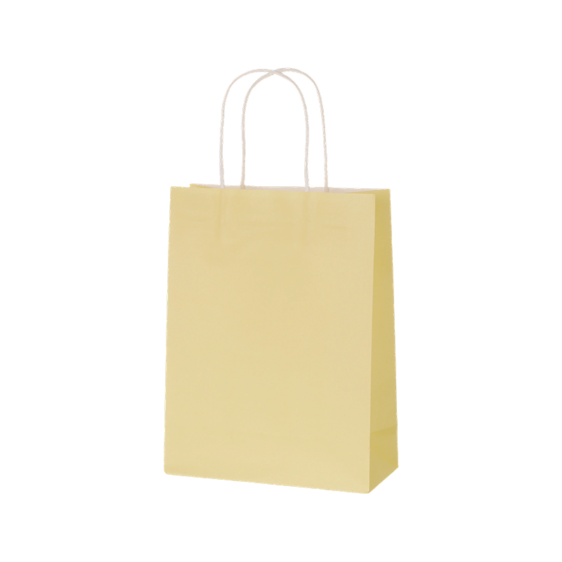 Bolsas de compras de papel Kraft de color caramelo con asas de papel retorcidas