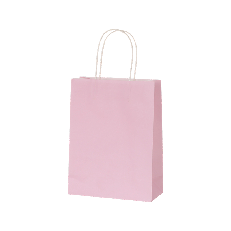 Bolsas de compras de papel Kraft de color caramelo con asas de papel retorcidas