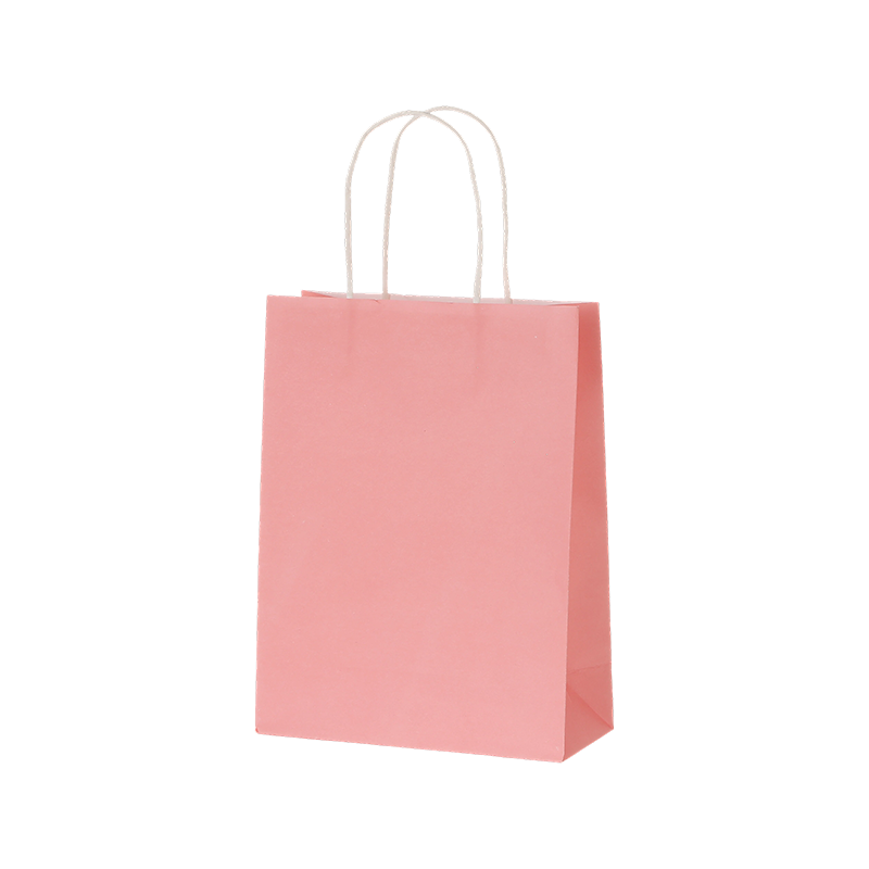 Bolsas de compras de papel Kraft de color caramelo con asas de papel retorcidas