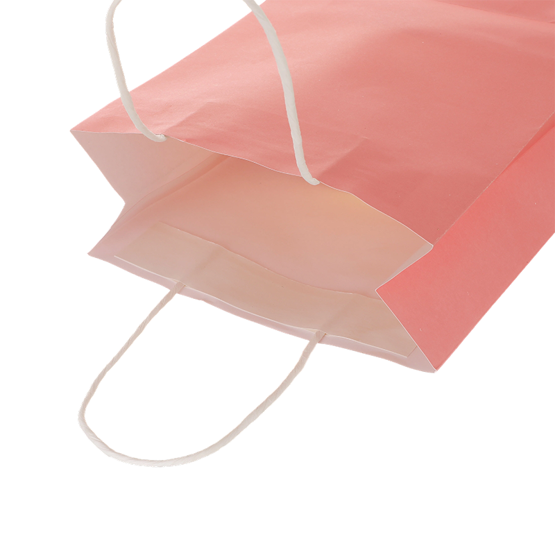 Bolsas de compras de papel Kraft de color caramelo con asas de papel retorcidas