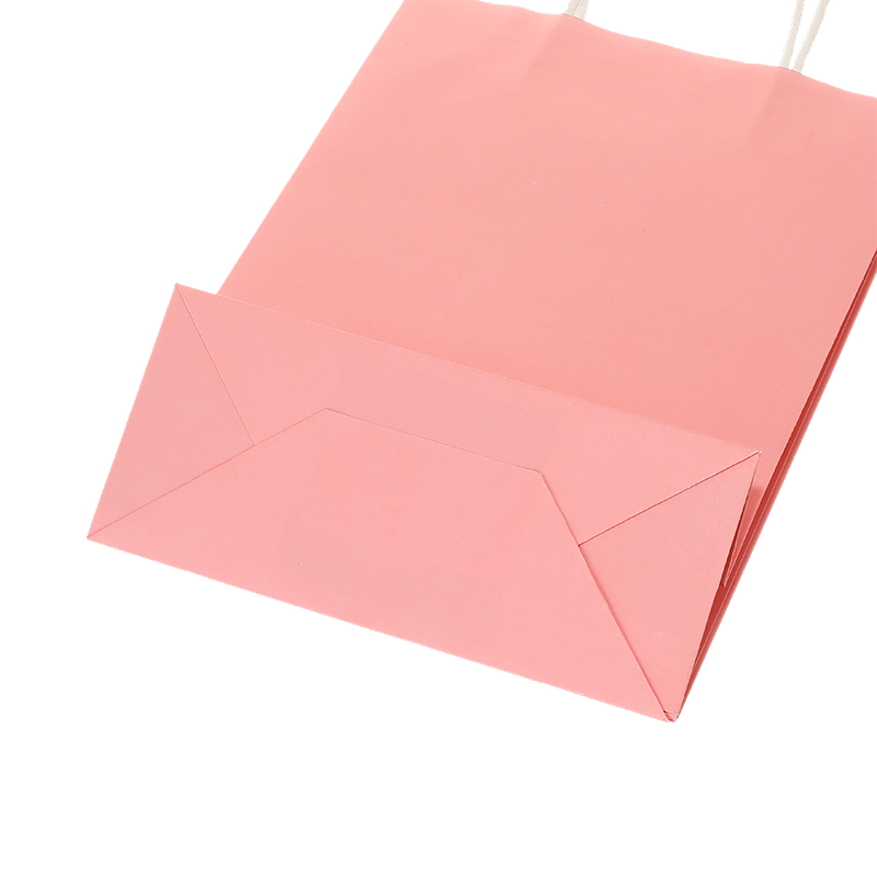 Bolsas de compras de papel Kraft de color caramelo con asas de papel retorcidas