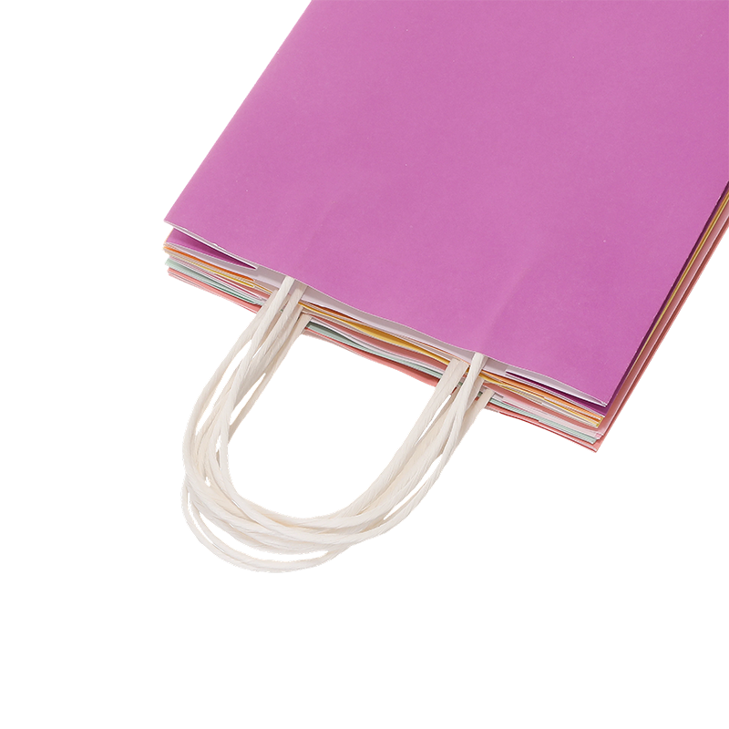 Bolsas de compras de papel Kraft de color caramelo con asas de papel retorcidas