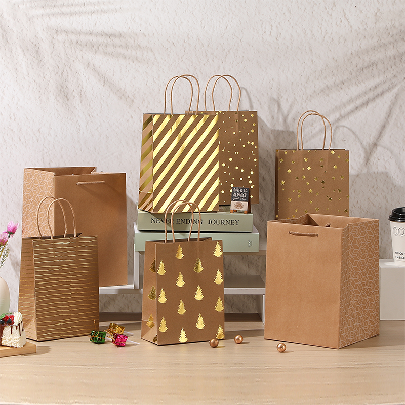 Bolsa de Regalo de Papel Kraft Económica con Asas e Impresión Personalizada