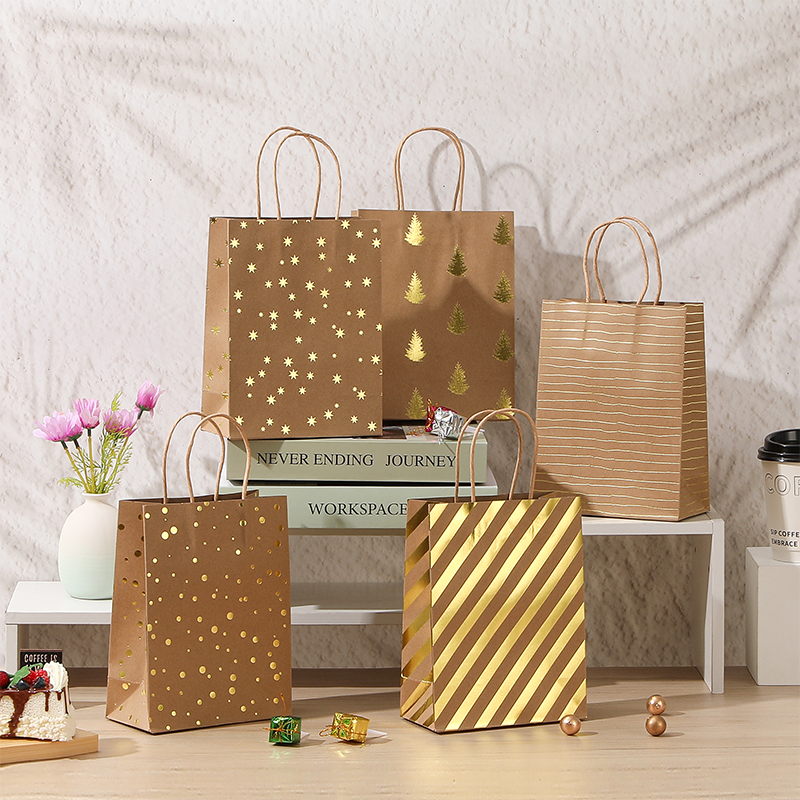 Bolsa de Regalo de Papel Kraft Económica con Asas e Impresión Personalizada