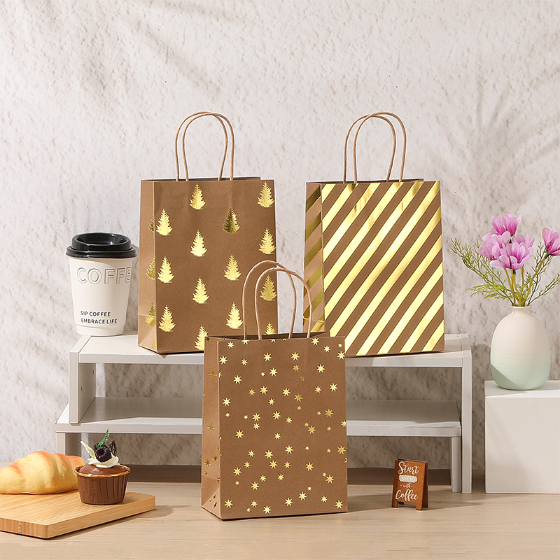 Bolsa de Regalo de Papel Kraft Económica con Asas e Impresión Personalizada