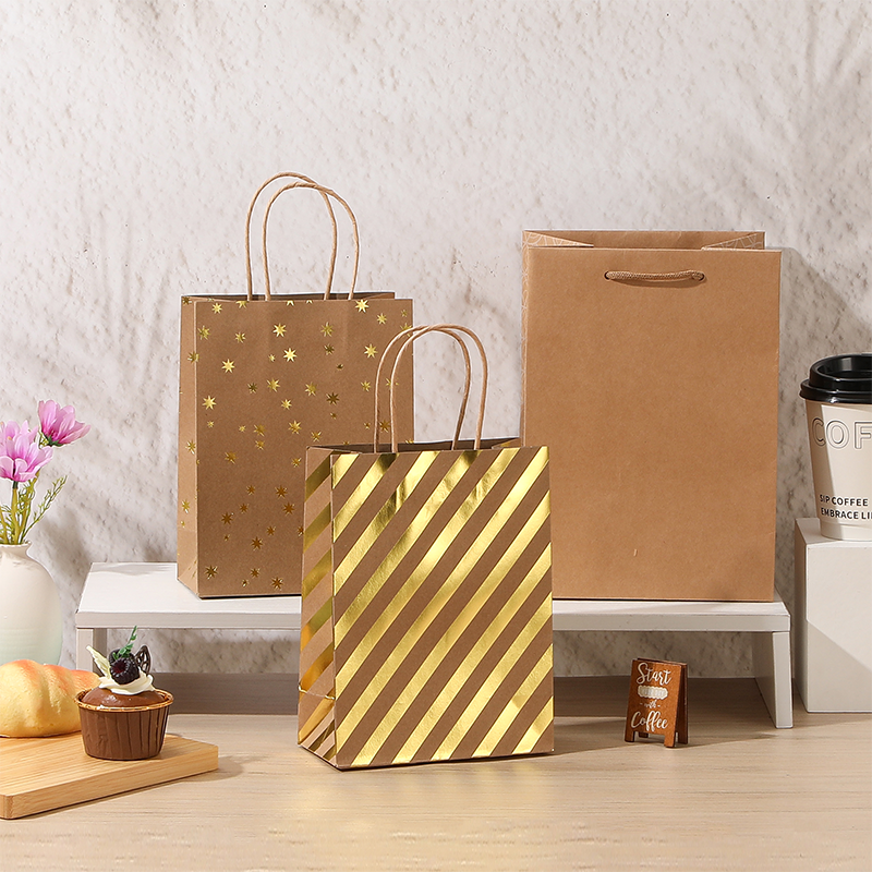 Bolsa de Regalo de Papel Kraft Económica con Asas e Impresión Personalizada