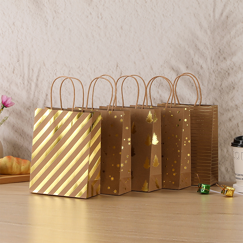 Bolsa de Regalo de Papel Kraft Económica con Asas e Impresión Personalizada