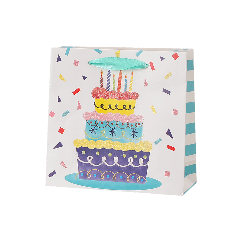Bolsas de regalo de cumpleaños Kraft con asas Favores de fiesta