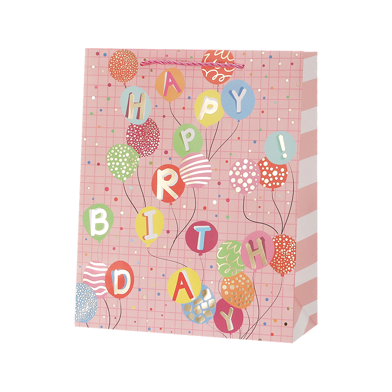 Bolsas de regalo de cumpleaños Kraft con asas Favores de fiesta