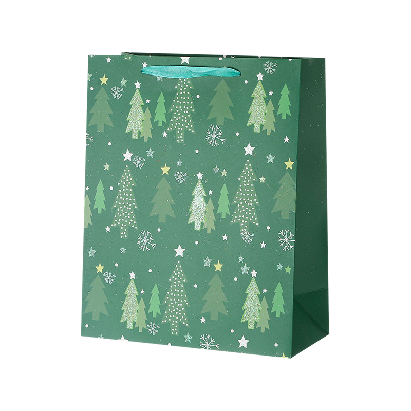 Bolsa de regalo de papel Kraft impresa Navidad decorativa de temporada
