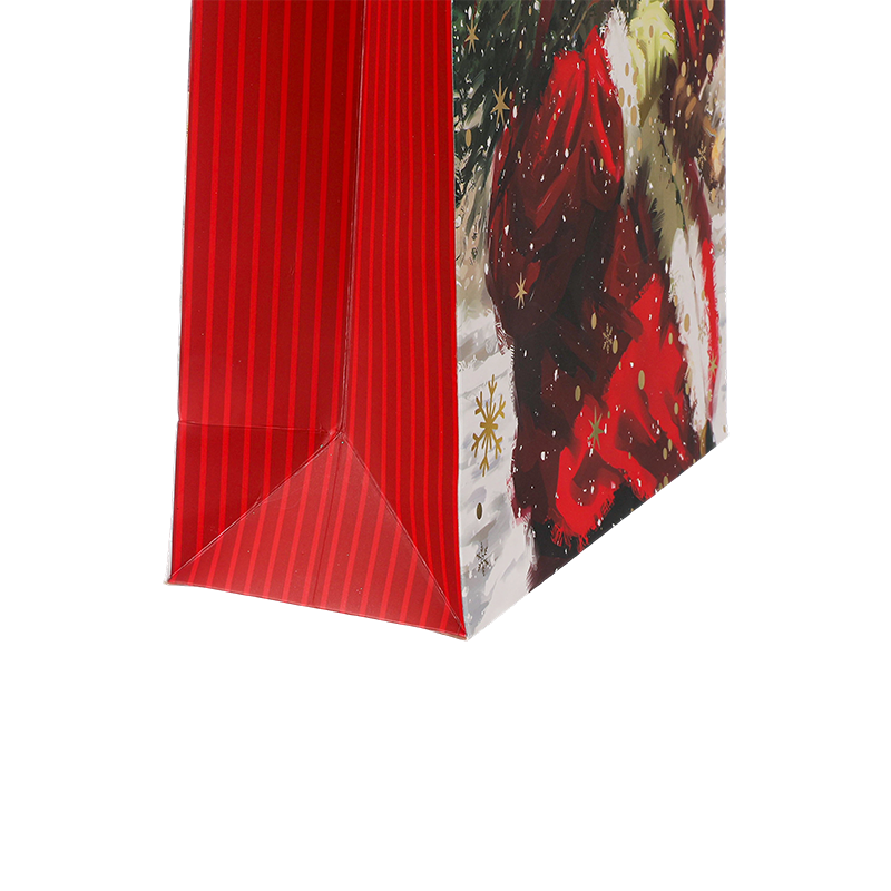 Bolsa de regalo de papel Kraft impresa Navidad decorativa de temporada