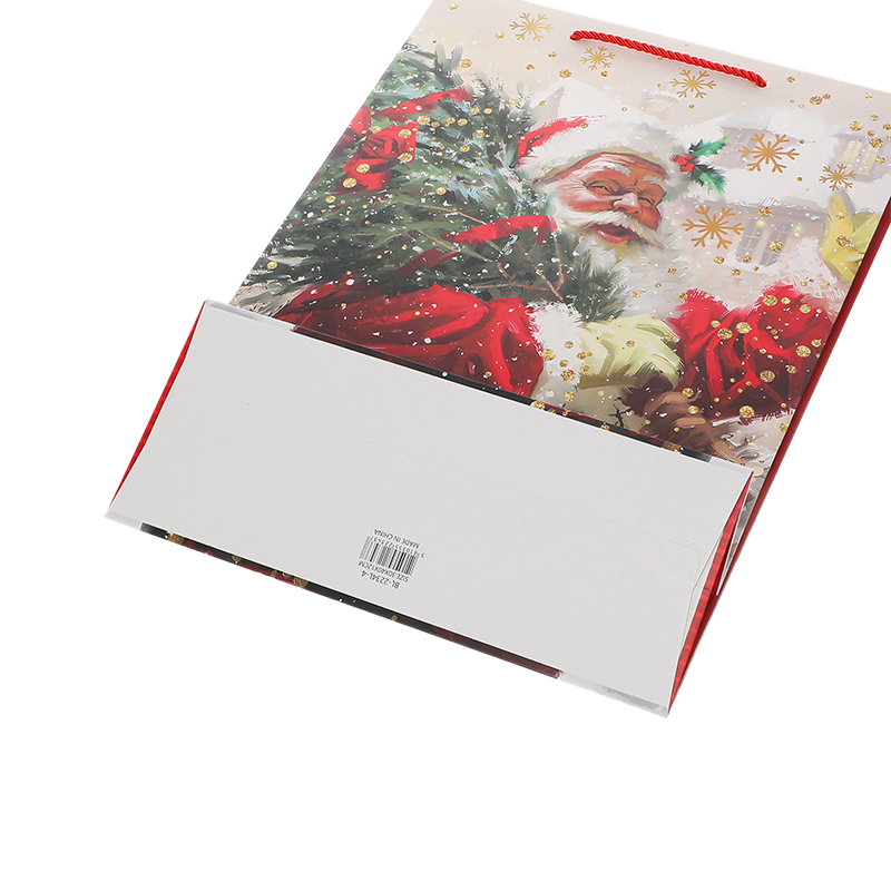 Bolsa de regalo de papel Kraft impresa Navidad decorativa de temporada
