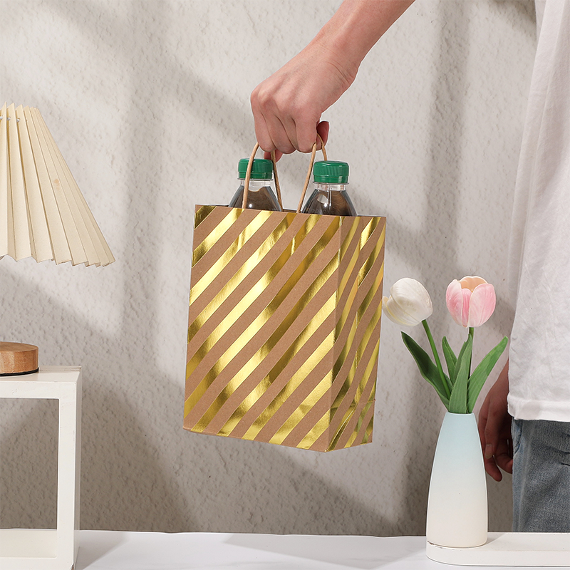 Bolsa de Regalo de Papel Kraft Económica con Asas e Impresión Personalizada